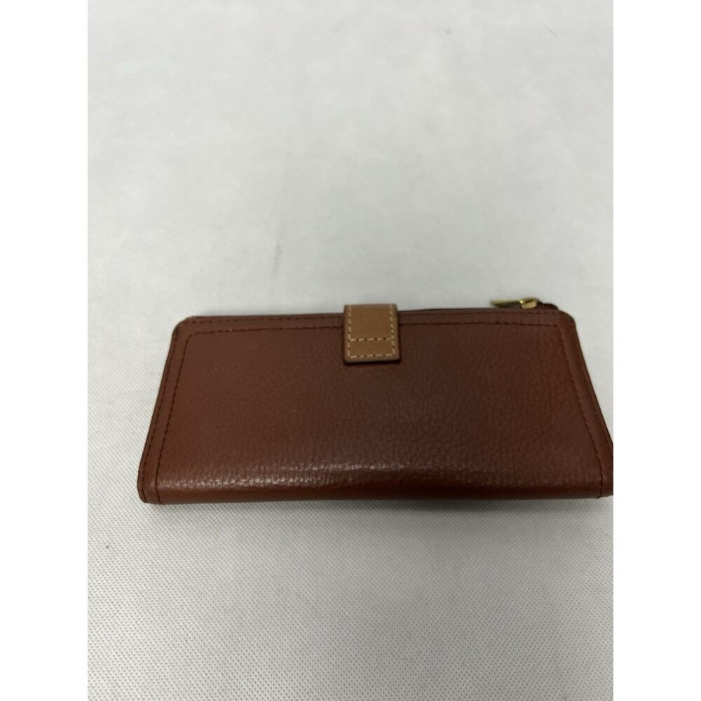 Fossil Keely Tab Clutch In Brown Multi Snap Close… - image 3